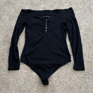 A&F Black Long Sleeve Bodysuit